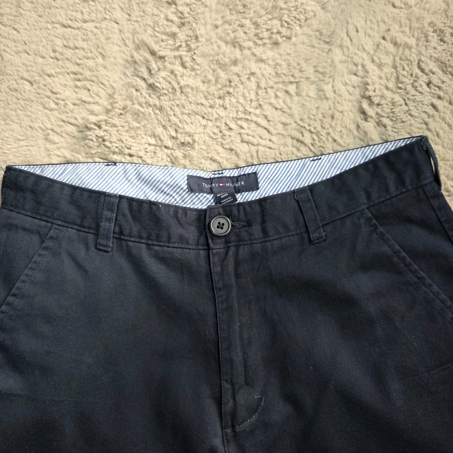 Vintage Y2K Tommy Hilfiger Blue Chino Trousers W30 (Measures 29) MA Logo