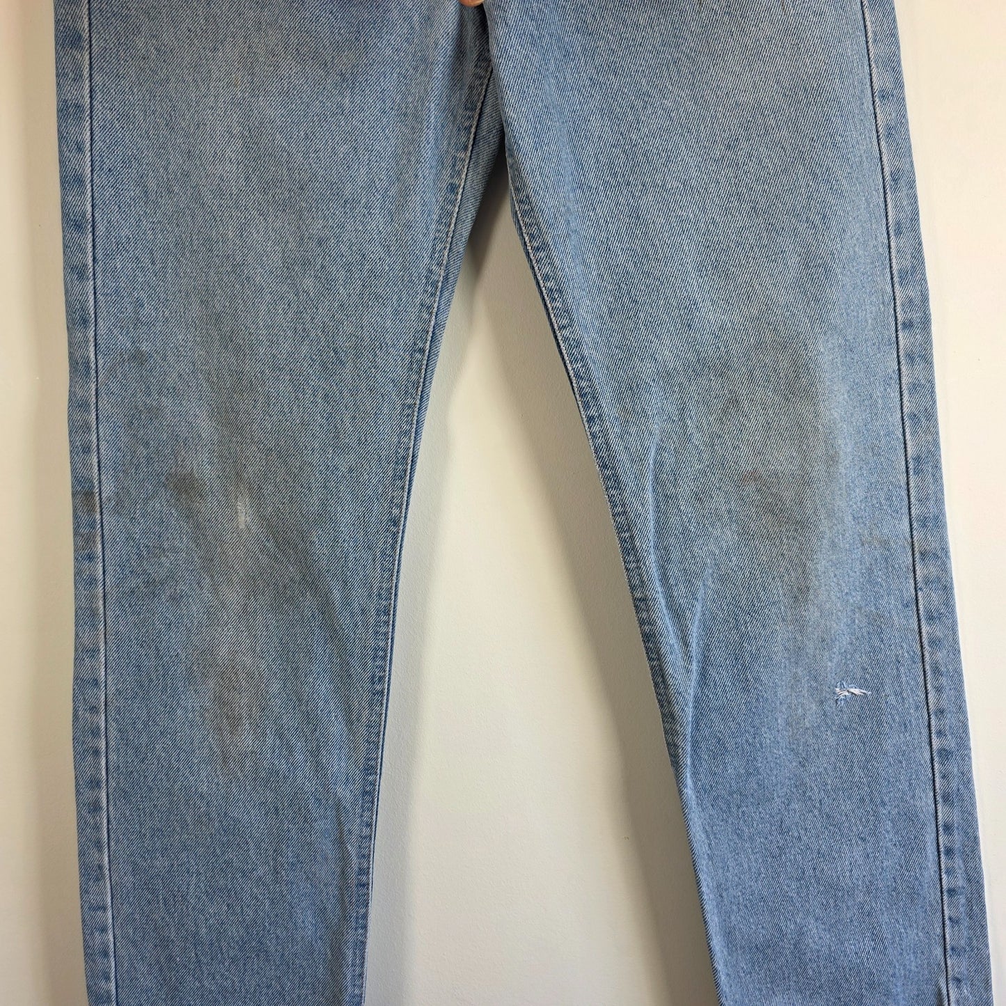 Wampum 510 Jeans W28 L30 (Tagged W30) Blue Denim Slim Straight Y2K Button Fly