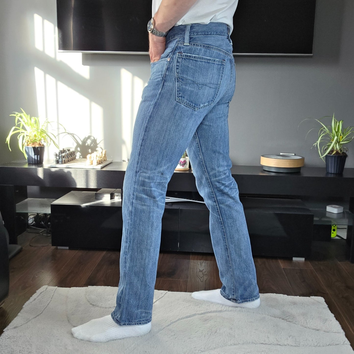 Vintage Y2K Polo Ralph Lauren Hampton Straight Blue Denim Jeans W32 L32