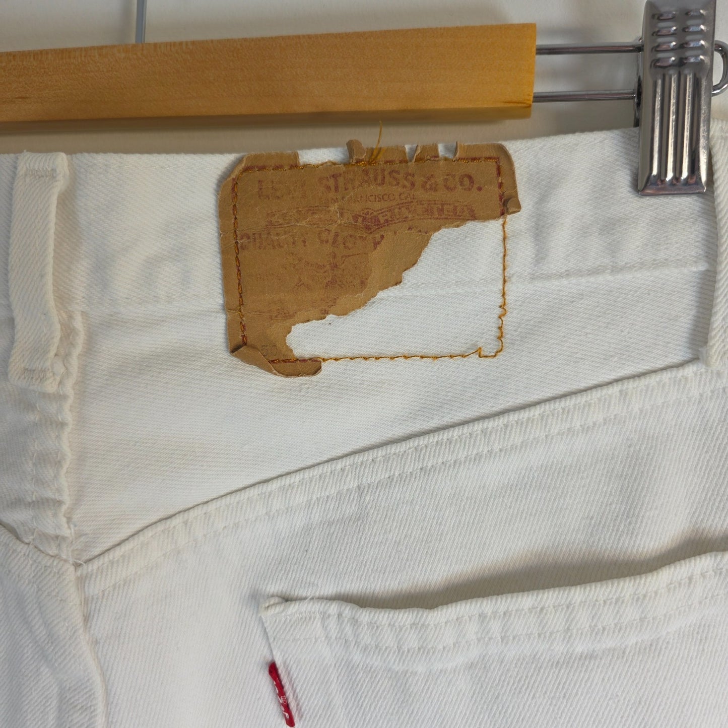 Levi’s 508 Jeans W29 L30 White Tapered Men’s Denim Button Fly Made in UK