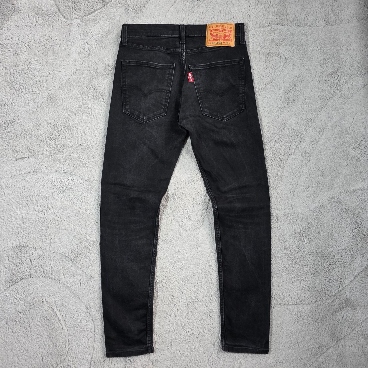 Levi’s 512 Slim Taper Jeans Women’s W30 Black Stretch Denim