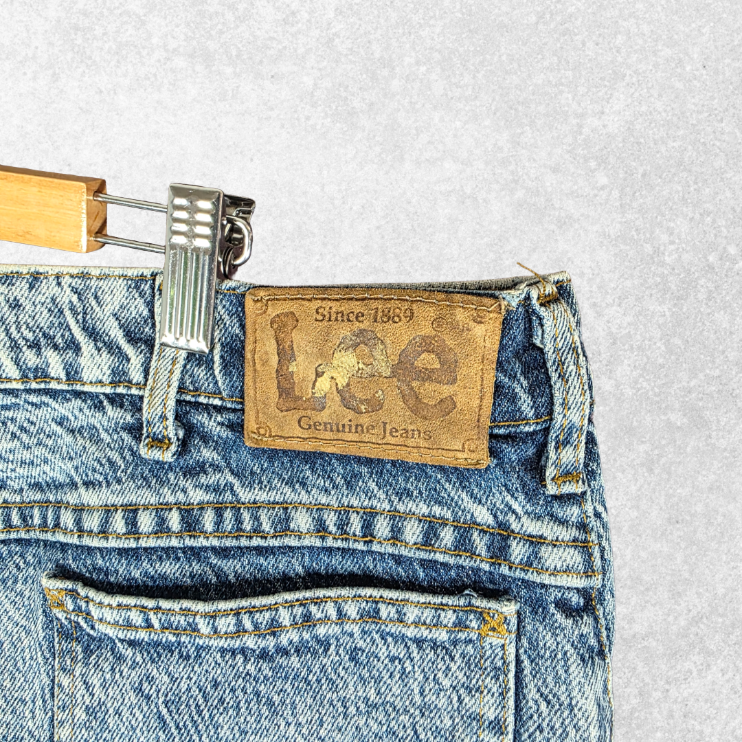 Vintage Lee USA Made Straight Leg Jeans W35 L30 Blue Acid Wash Denim Men’s