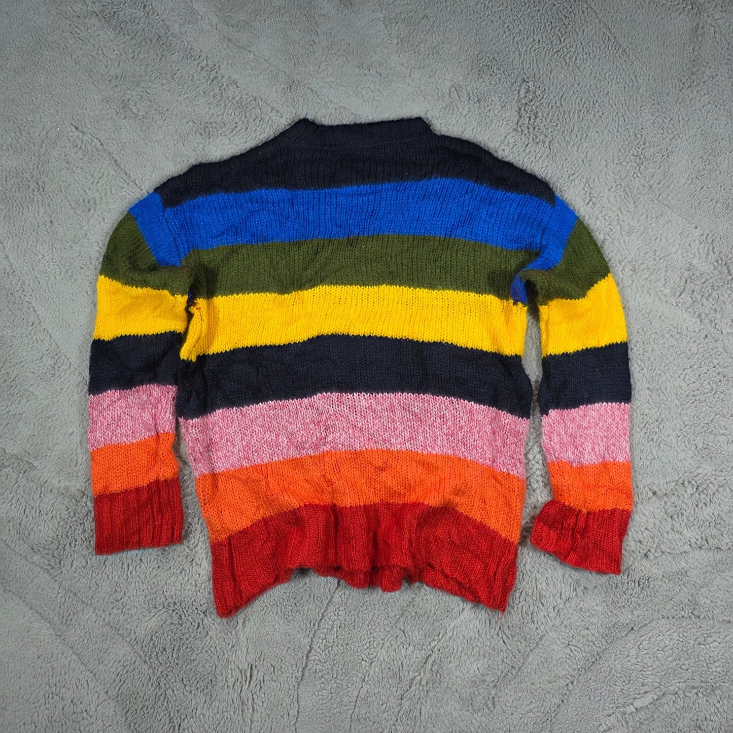 Moon and Madison Rainbow Stripe Knit Sweater Women’s S Multicolour