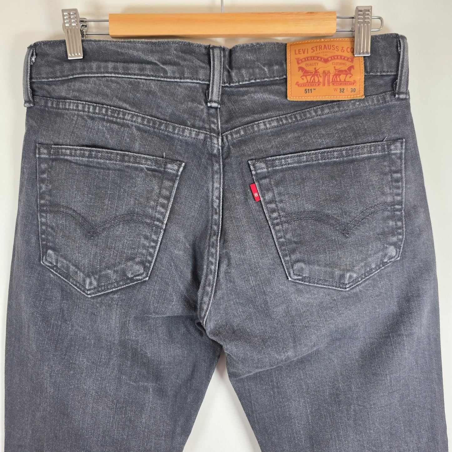 Levi’s 511 Slim Fit Jeans Grey W32 L30 Men’s Stretch Denim Casual