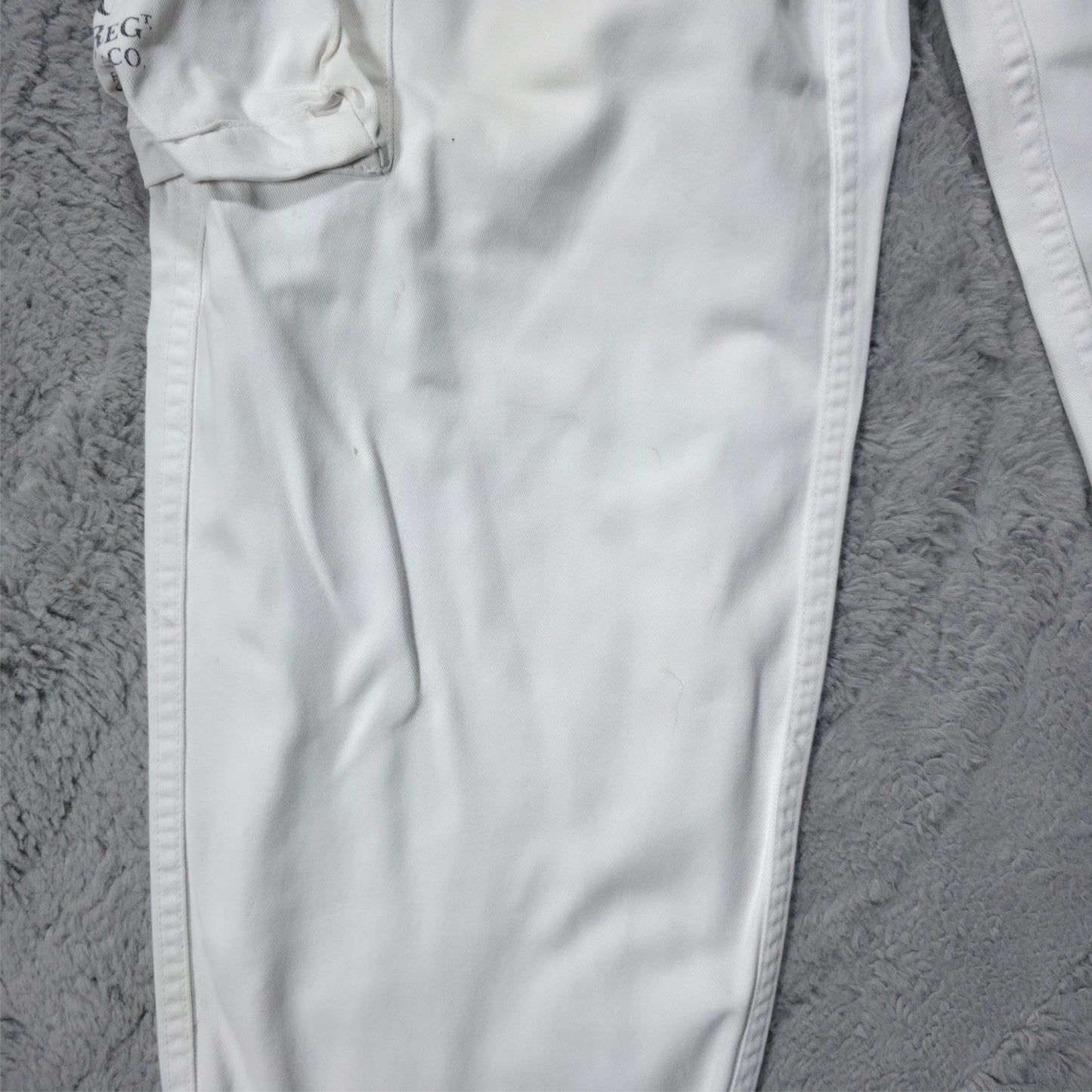 Polo Jeans Co. Ralph Lauren White Cargo Trousers W29 L26.5 Men’s – Y2K Style