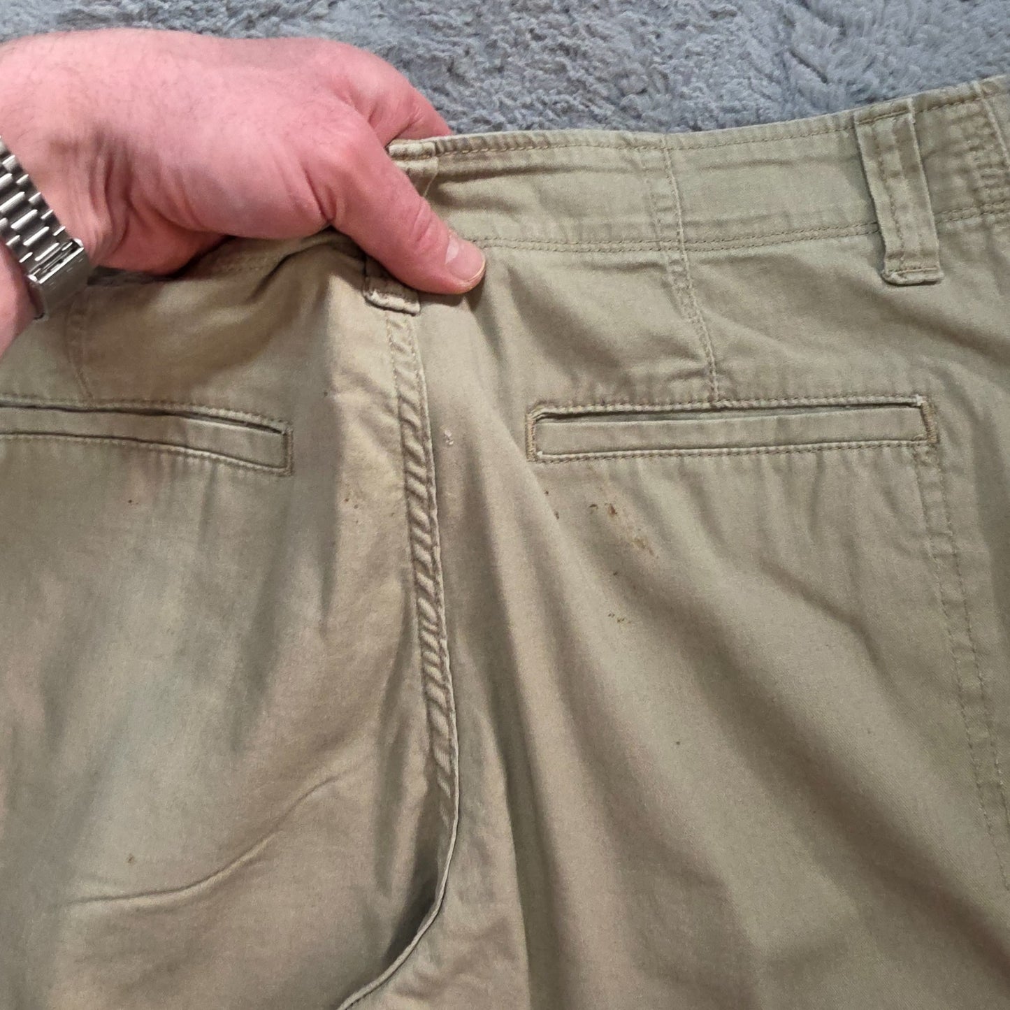 Wrangler Cargo Trousers Beige Relaxed Fit Men’s W32 L34 Stretch Utility