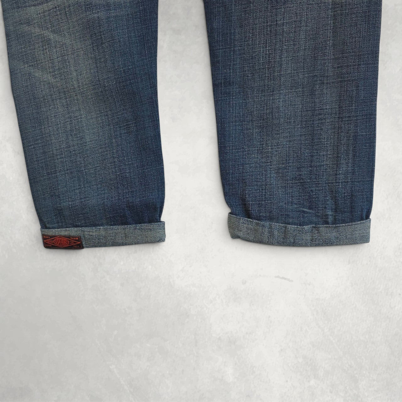 Superdry Copper Label Selvedge Jeans W34 L32 Blue Slim Taper Italian Tailored