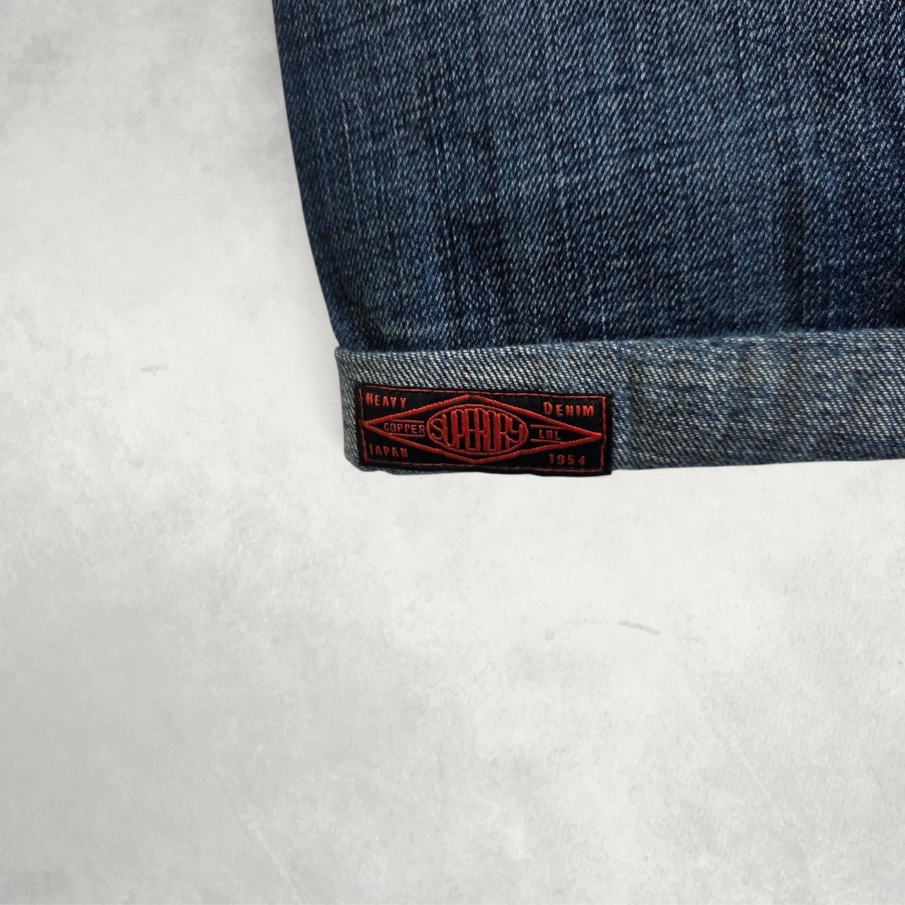 Superdry Copper Label Selvedge Jeans W34 L32 Blue Slim Taper Italian Tailored