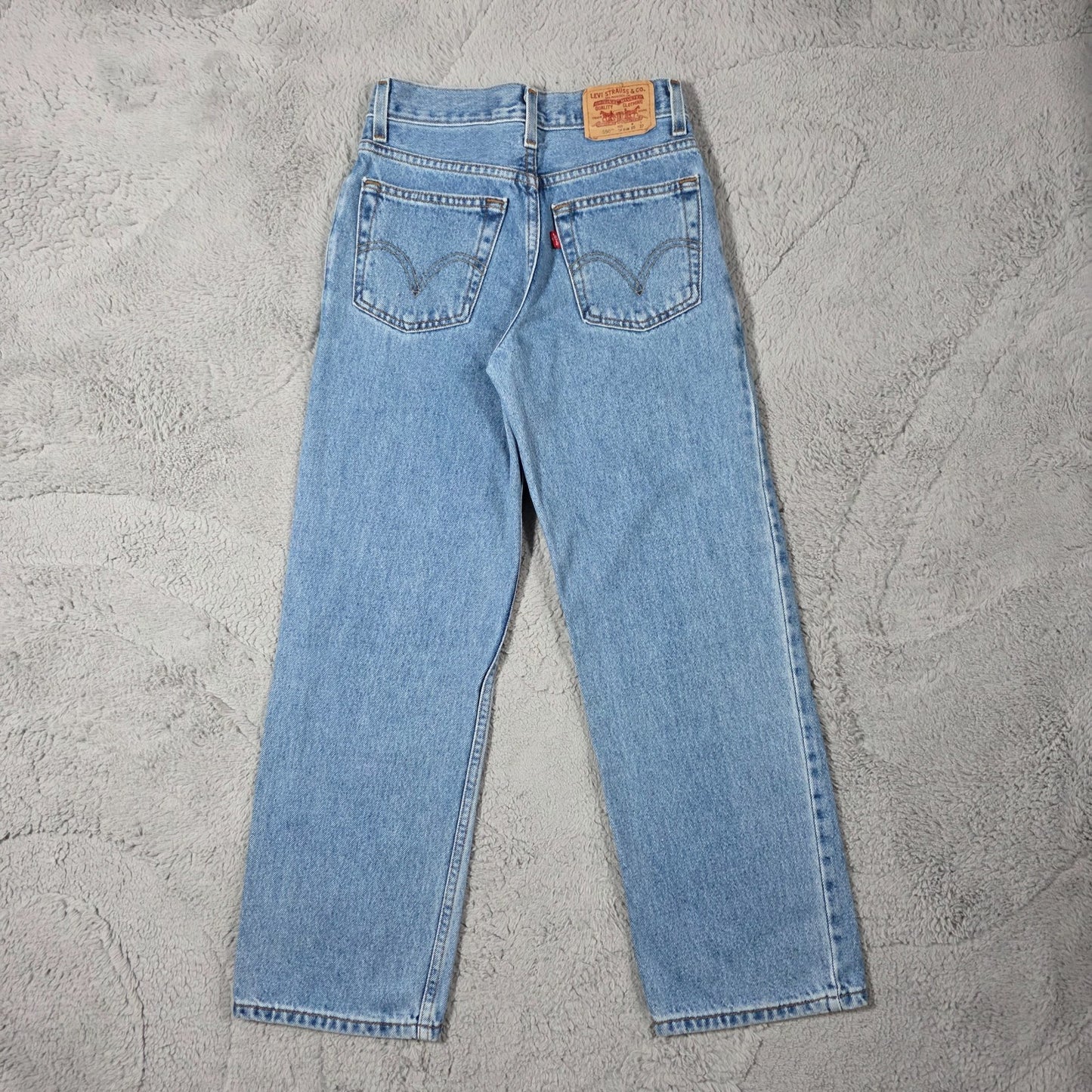 Levi’s 550 Womens Blue Jeans W25 L27 Relaxed Fit Straight Leg Denim