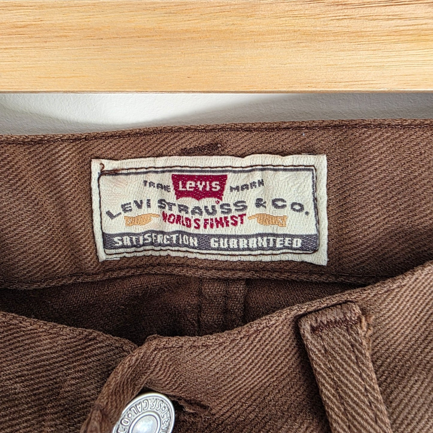 Vintage Levi’s 440 Jeans W30 L29 Brown White Tab Made in Italy Men’s