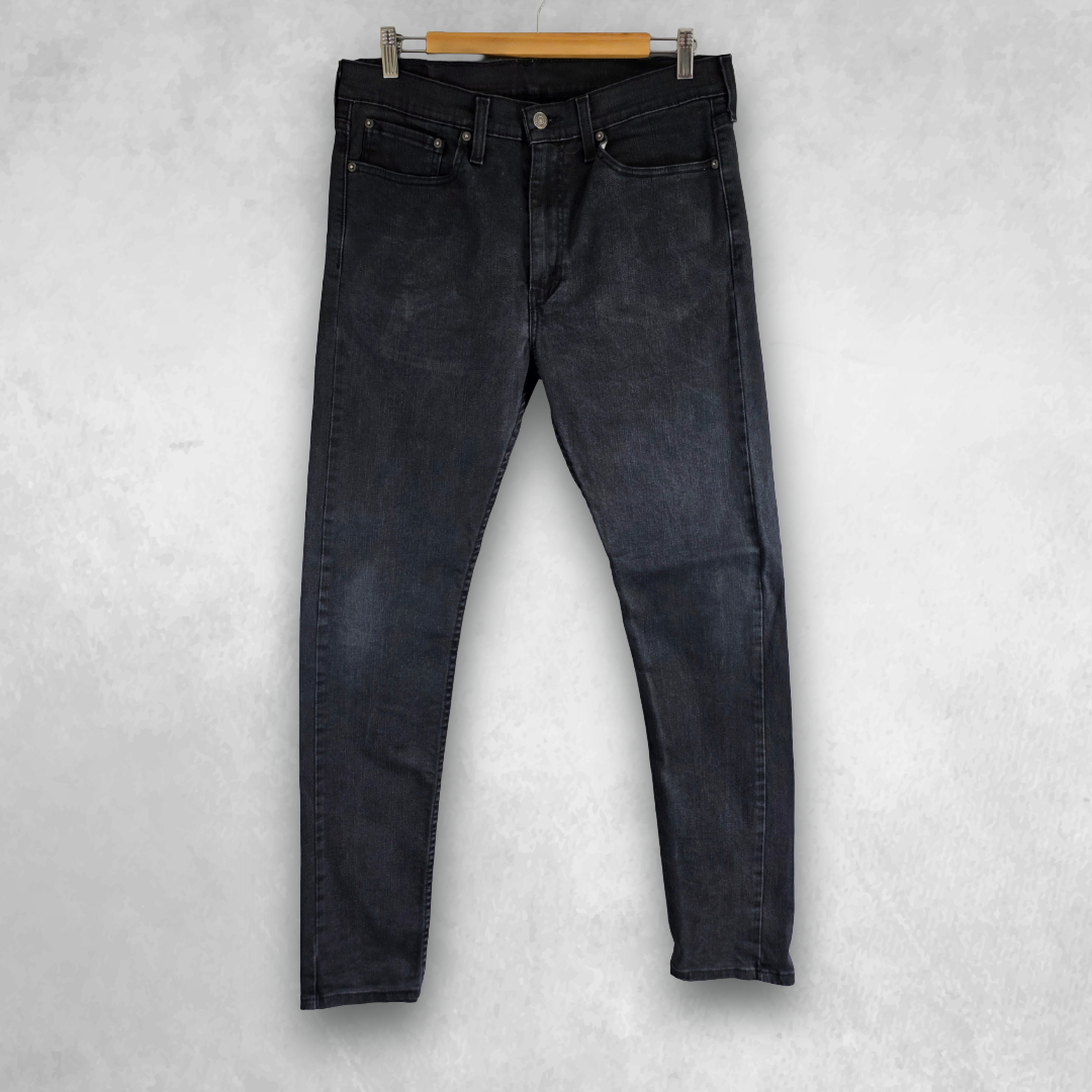 Levi’s 510 Skinny Jeans W34 L32 (W34 L34 Tagged) Black Stretch Denim Men’s