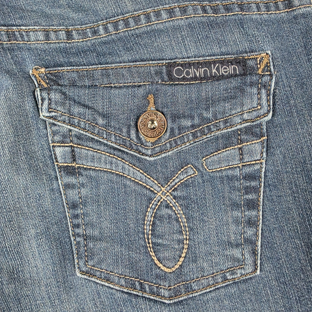 Calvin Klein Y2K Women’s Bootcut Jeans W31 L31 Blue Stretch Denim Mid Rise