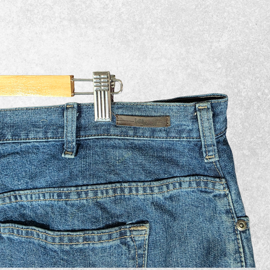 Lee Womens Jeans Blue Relaxed Fit High Rise W44 L31 Denim Plus Size 22W