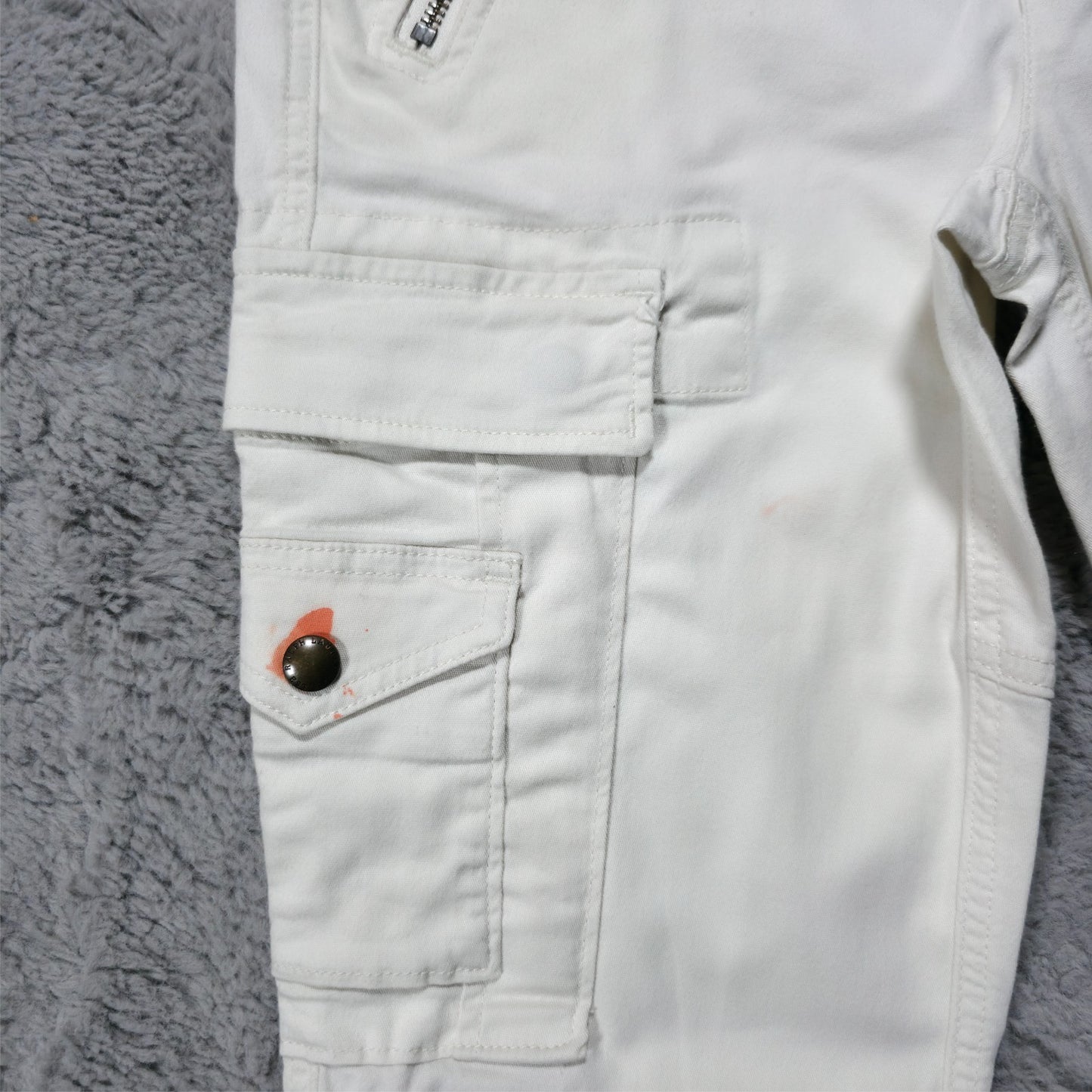 Polo Ralph Lauren Utility Cargo Trousers White Women’s US 8 UK 12 Stretch Twill