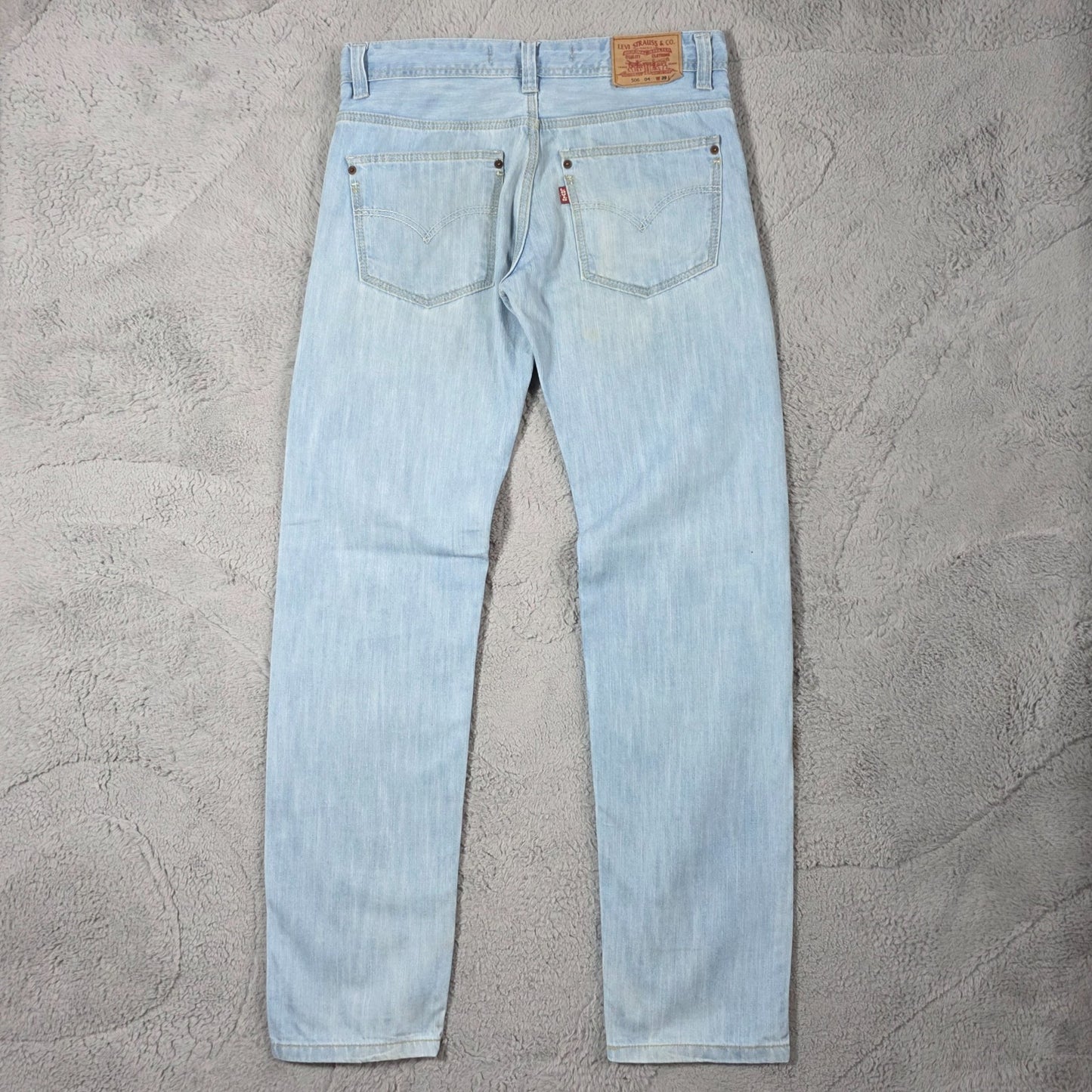 Levi’s 506 Vintage Mens Blue Jeans W29 L34 Fits W32 Made in USA Denim