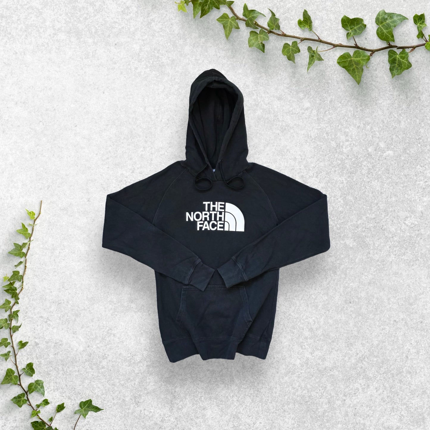 THE NORTH FACE Womens Black Hoodie Small Centre Logo