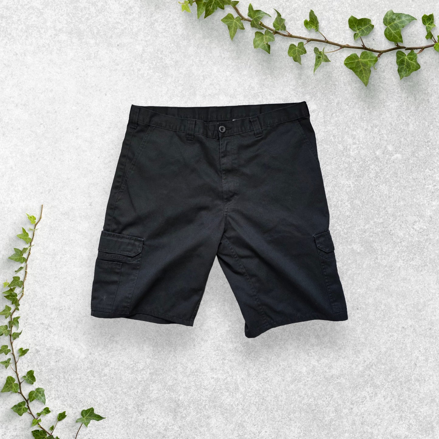 Dickies Cargo Workwear Shorts Black Utility Work Shorts Men's W38