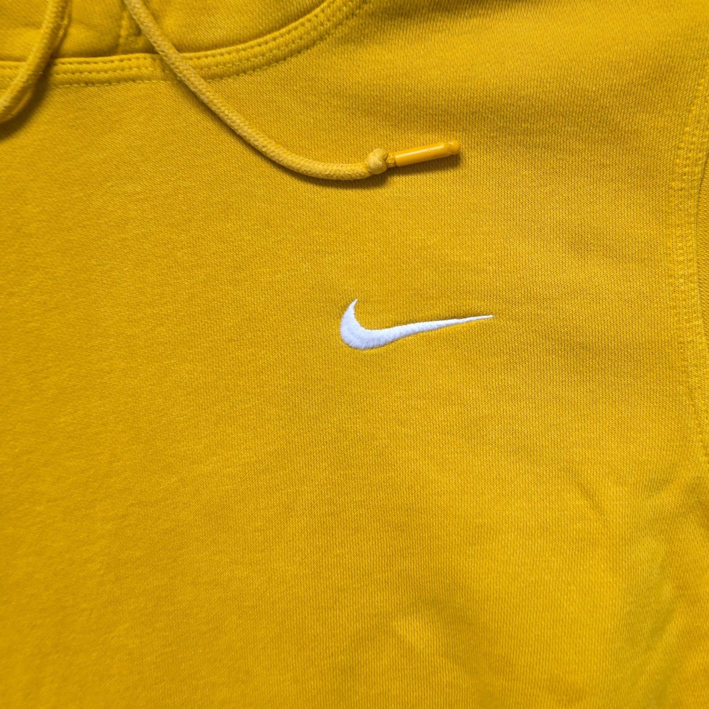 Nike Mens Hoodie Yellow Small Sportswear Club Pullover