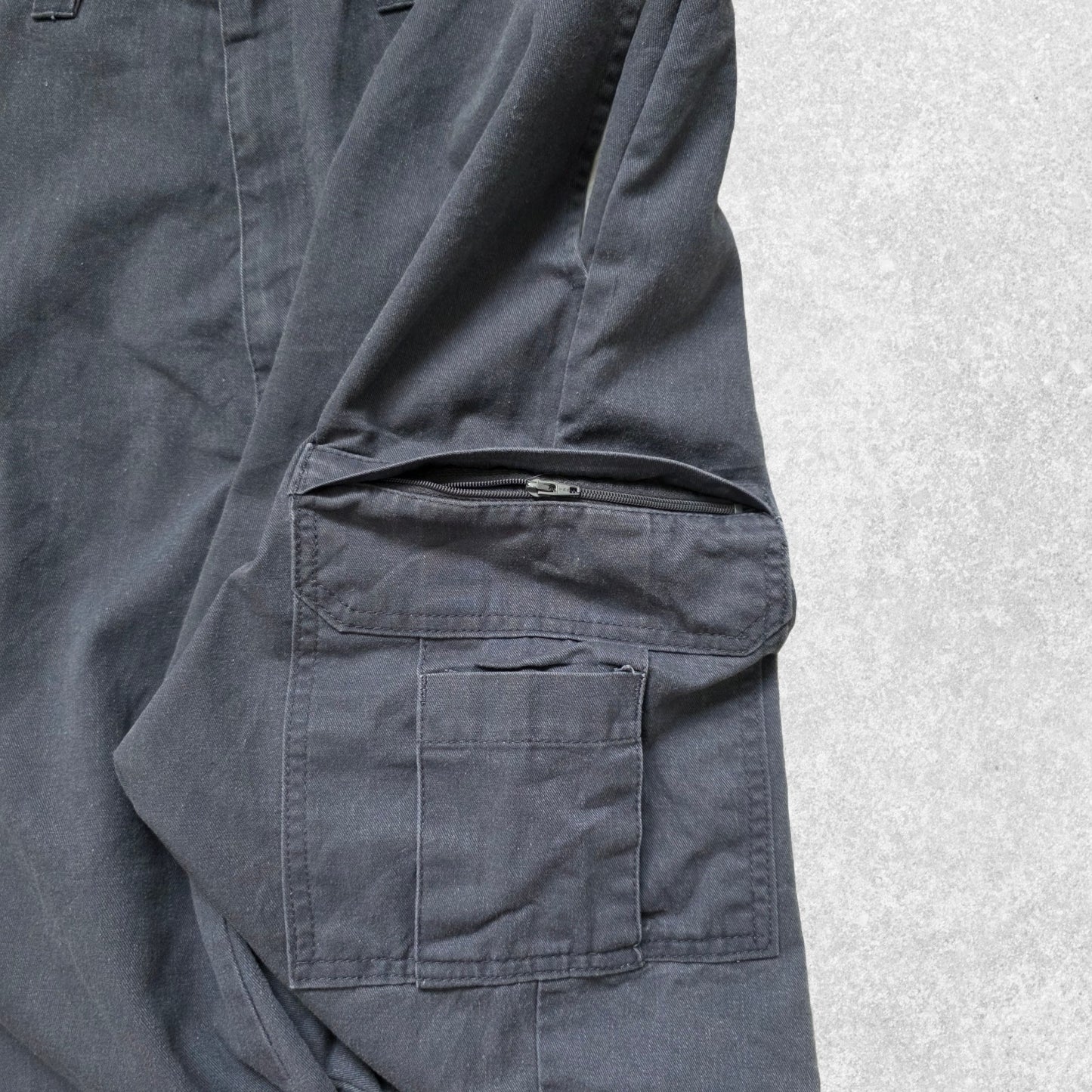 Dickies Cargo Workwear Shorts Blue Vintage Utility Work Shorts Men's W36