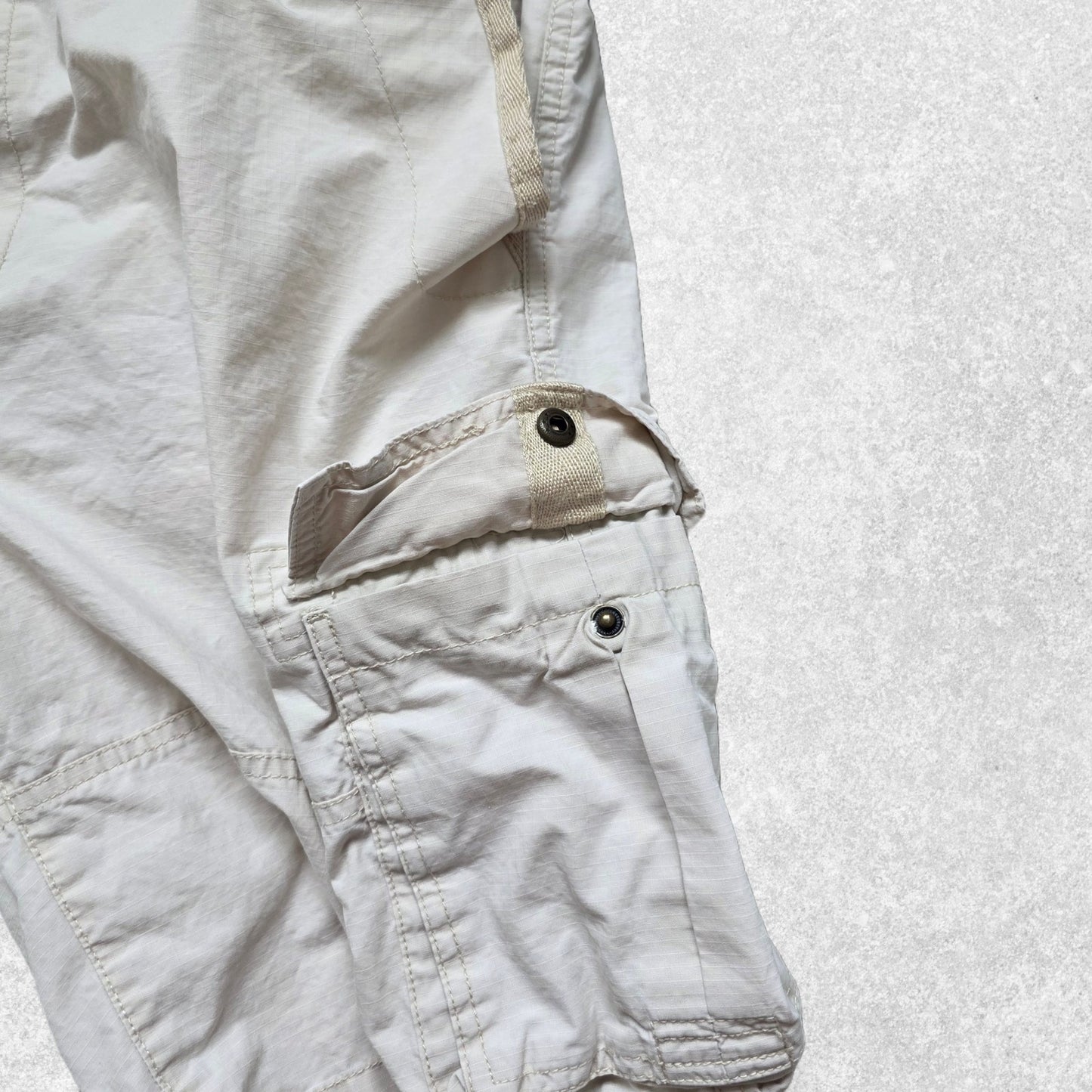 Tommy Hilfiger Shorts Mens W40 Beige Cargo Utility Hiking 100% Cotton