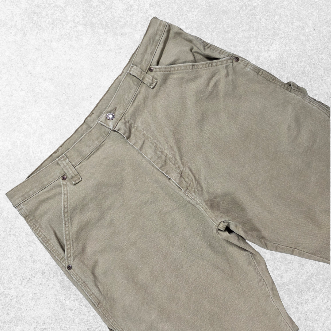 Wrangler Carpenter Trousers Beige Men’s W38 L32 Straight Leg Workwear Utility