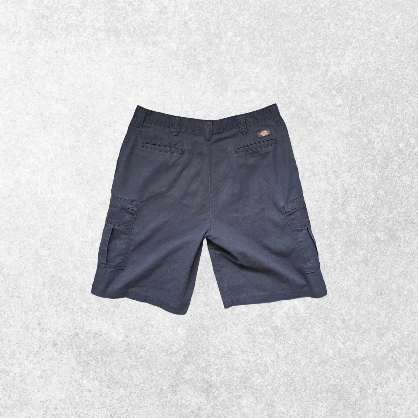 Dickies Cargo Workwear Shorts Blue Vintage Utility Work Shorts Men's W36