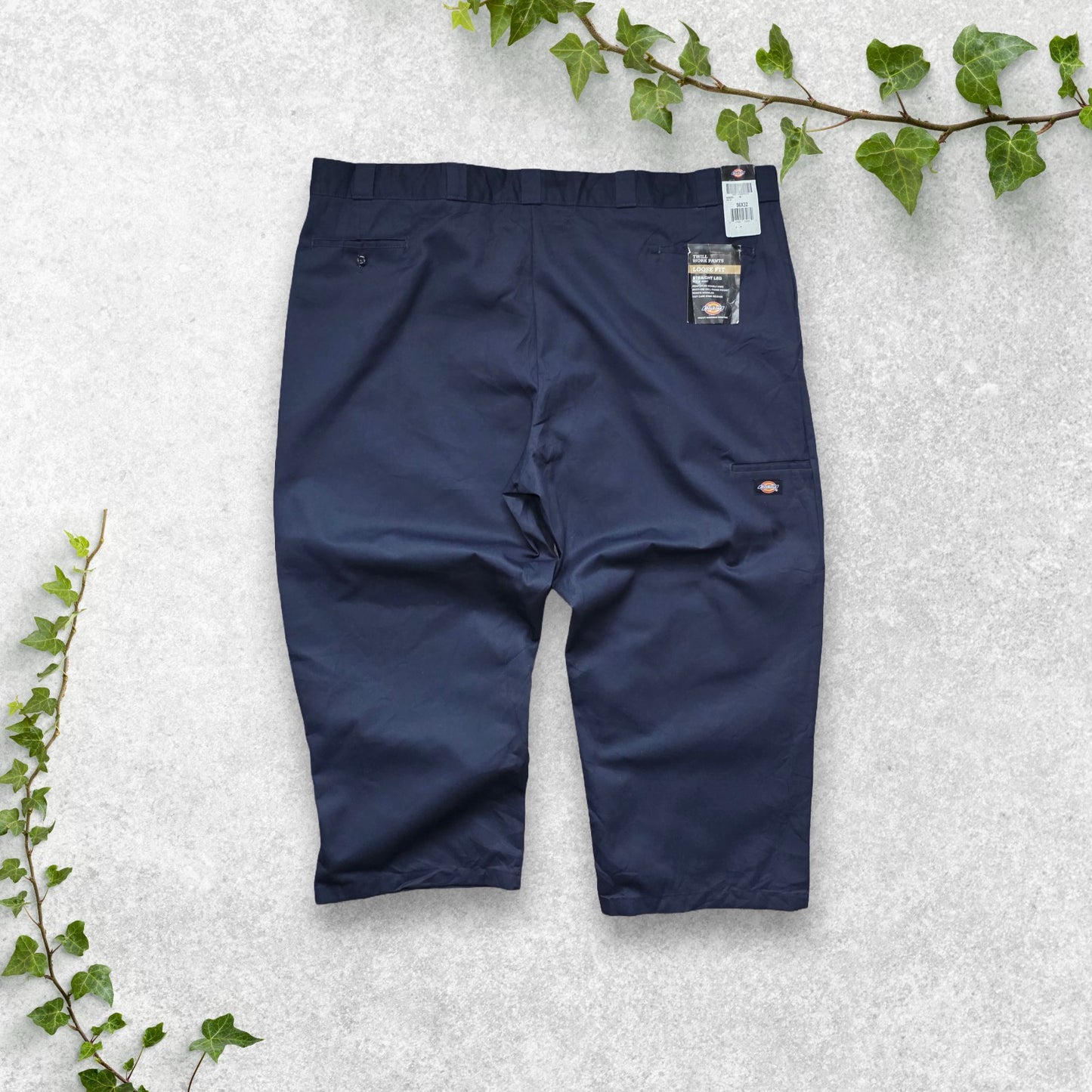 DICKIES Mens Loose Fit Chino Trousers W56 L32 Navy Blue BNWT Straight Leg