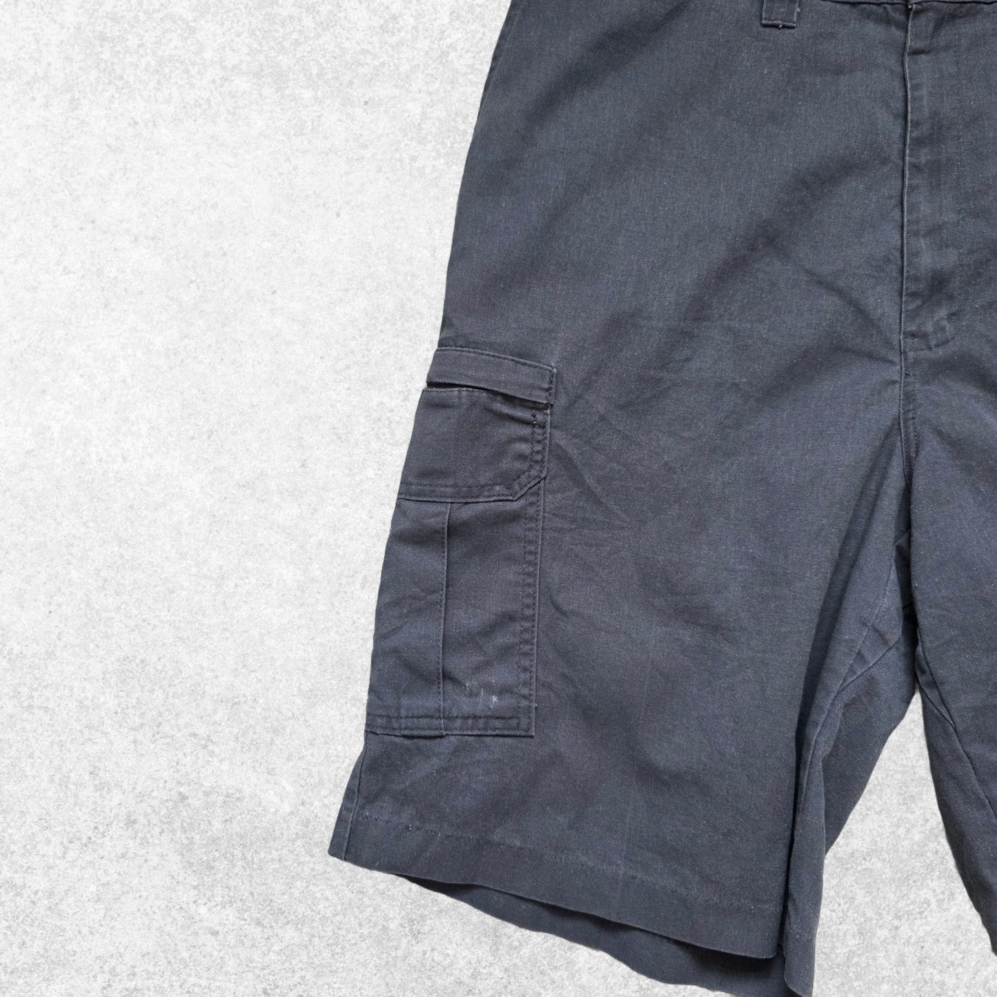Dickies Cargo Workwear Shorts Blue Vintage Utility Work Shorts Men's W36