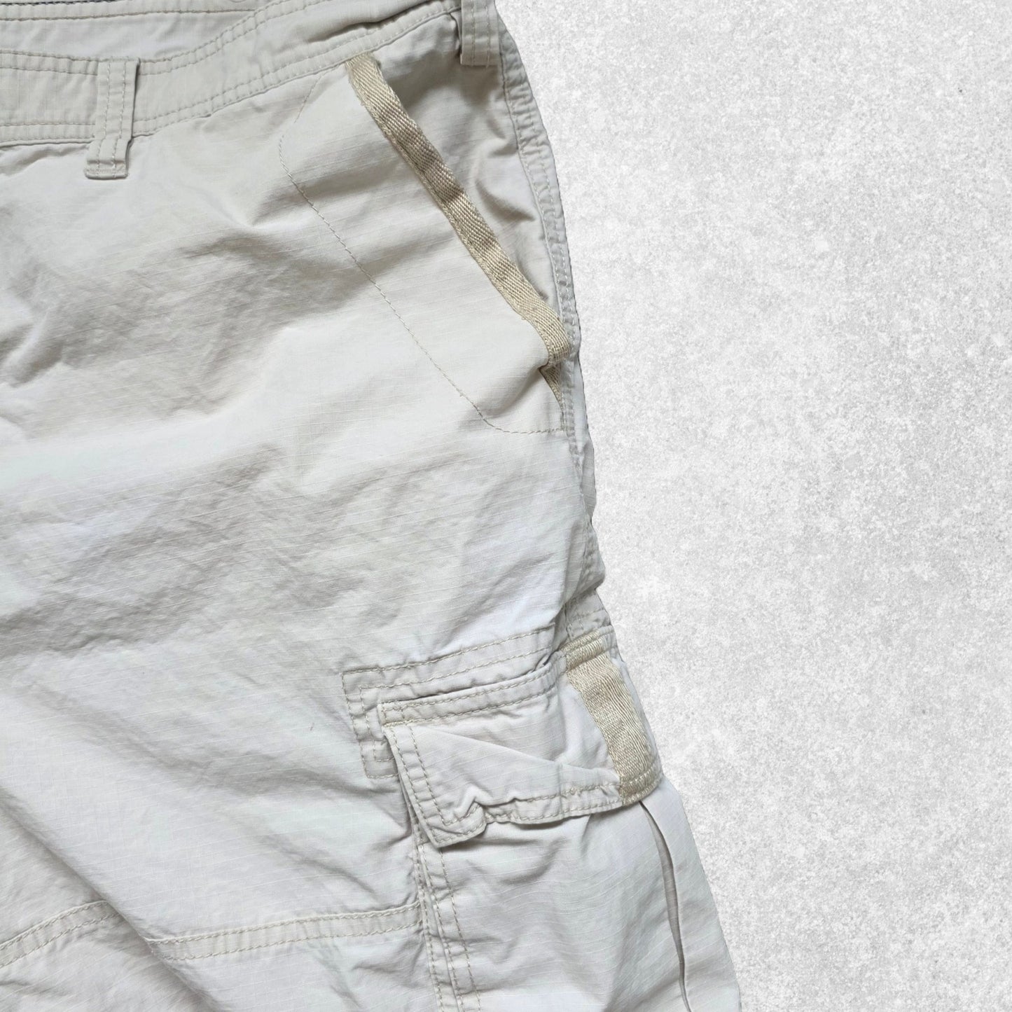 Tommy Hilfiger Shorts Mens W40 Beige Cargo Utility Hiking 100% Cotton