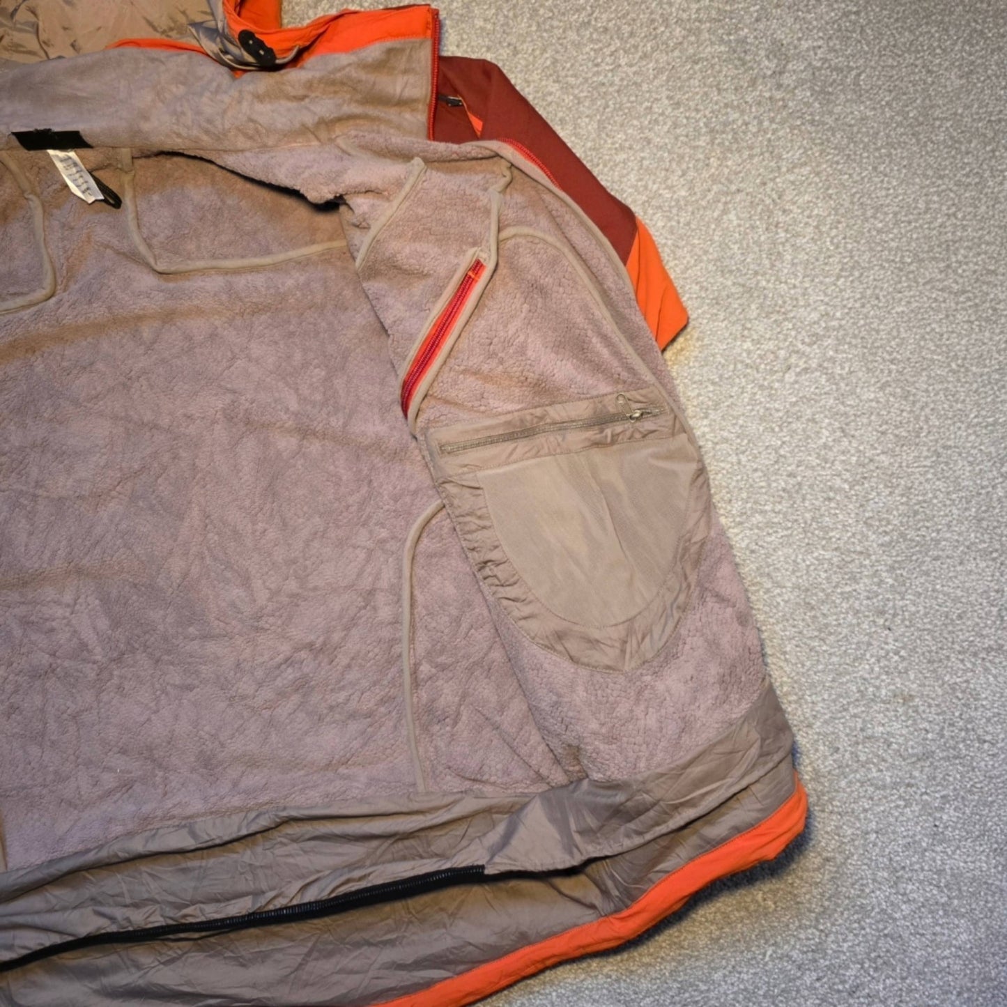 Patagonia Jacket Men's Large Coat Orange Fleece Lining Detacahable Hood