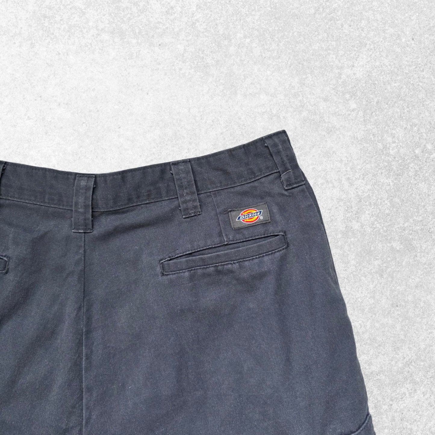 Dickies Cargo Workwear Shorts Blue Vintage Utility Work Shorts Men's W36