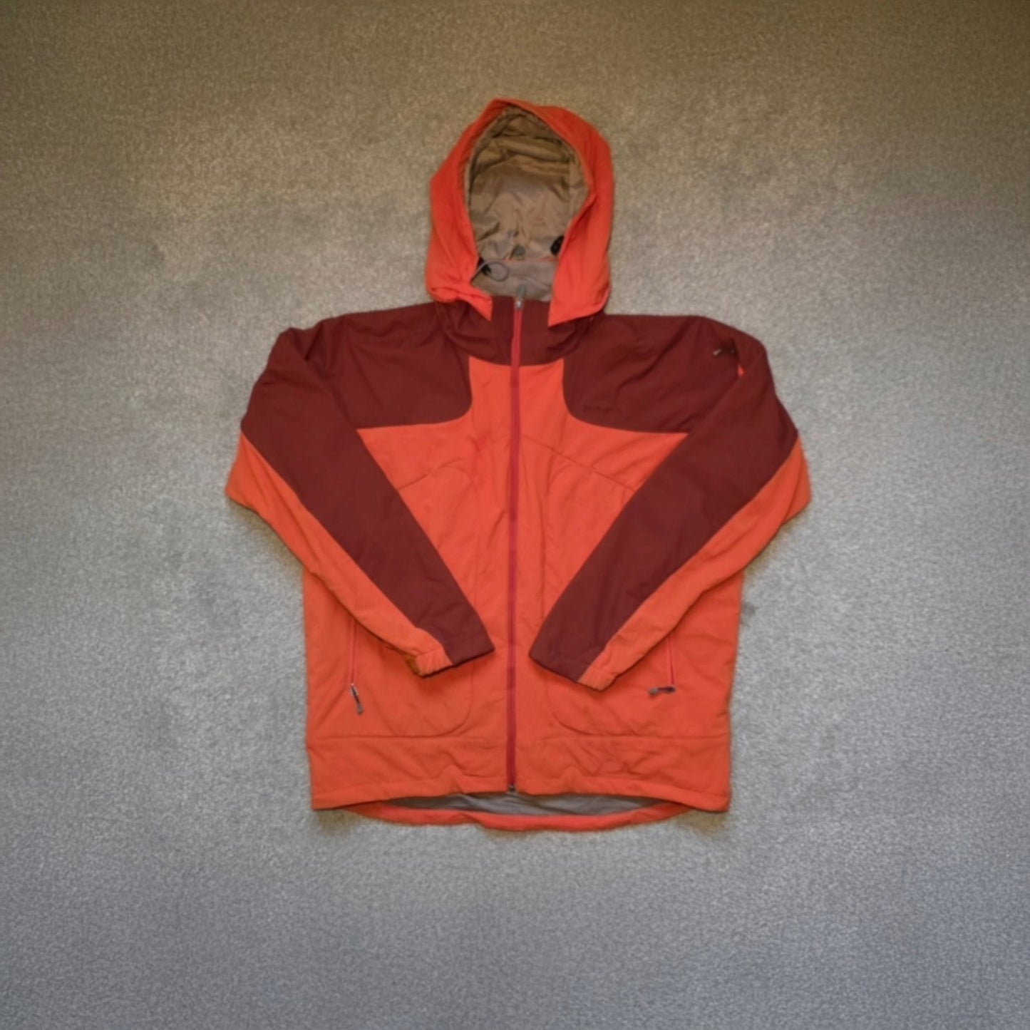 Patagonia Jacket Men's Large Coat Orange Fleece Lining Detacahable Hood