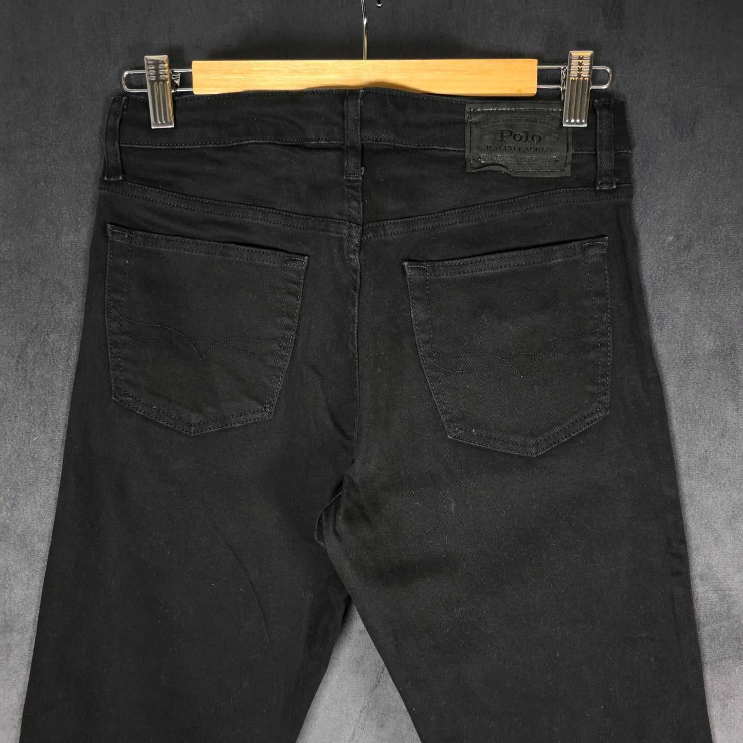 Polo Ralph Lauren Boys Black Jeans Youth XL 18–20 Straight Leg Stretch Denim