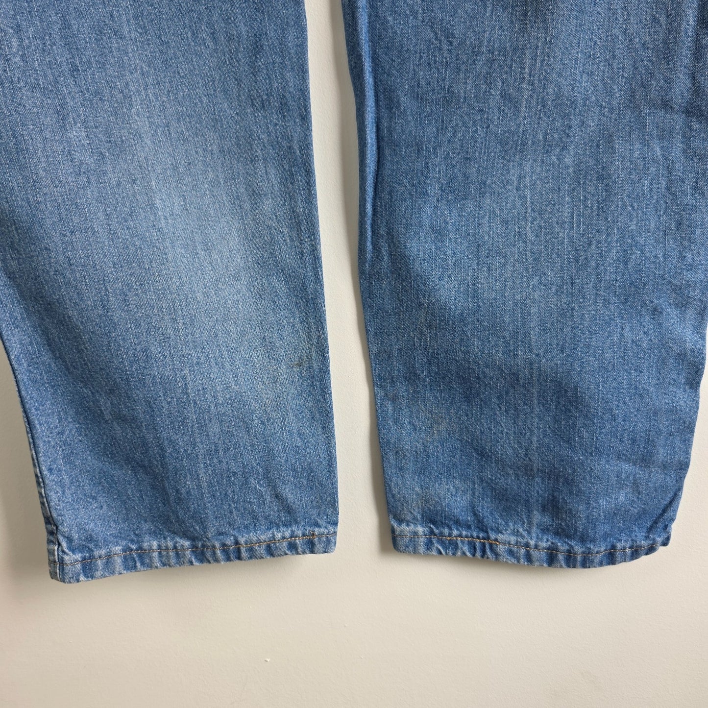 Vintage Wrangler Rugged Wear Carpenter Jeans W35 L35 Relaxed Fit Blue Workwear