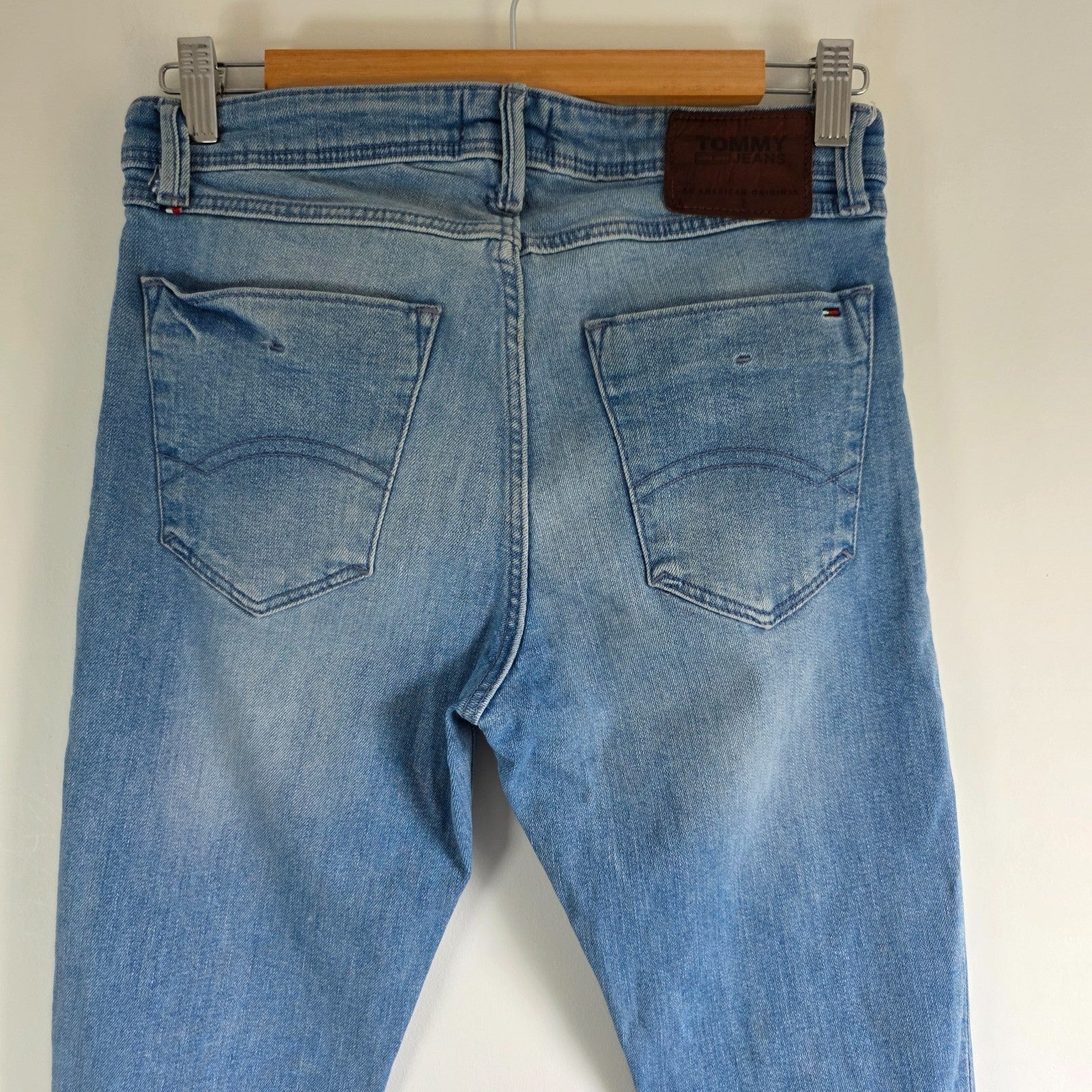 Tommy Hilfiger Steve Slim Tapered Jeans W28 L32 Blue Stretch Denim Preppy Men's