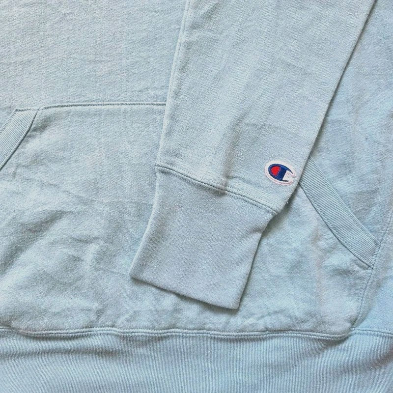 Champion Women's High Neck Hoodie Light Blue