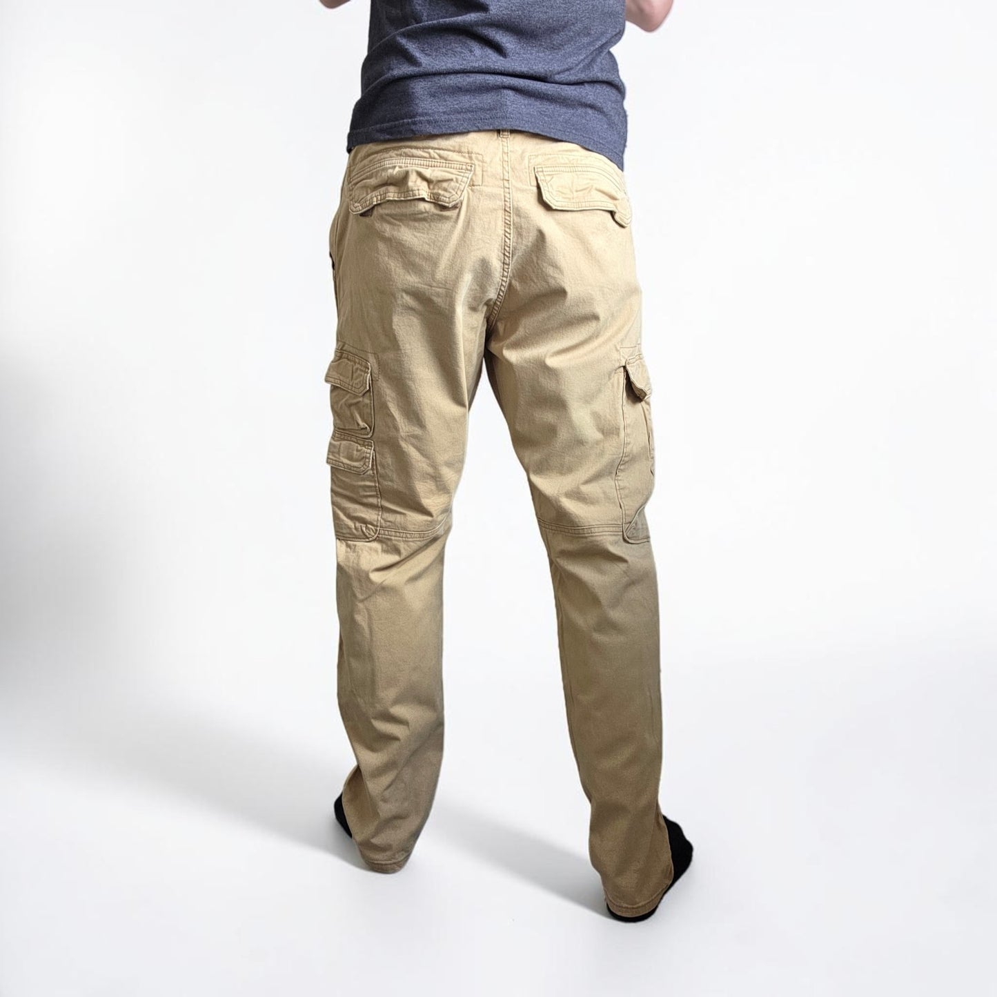 Wrangler Cargo Combat Trousers Mens W36 L32 Beige Regular Taper Military Utility