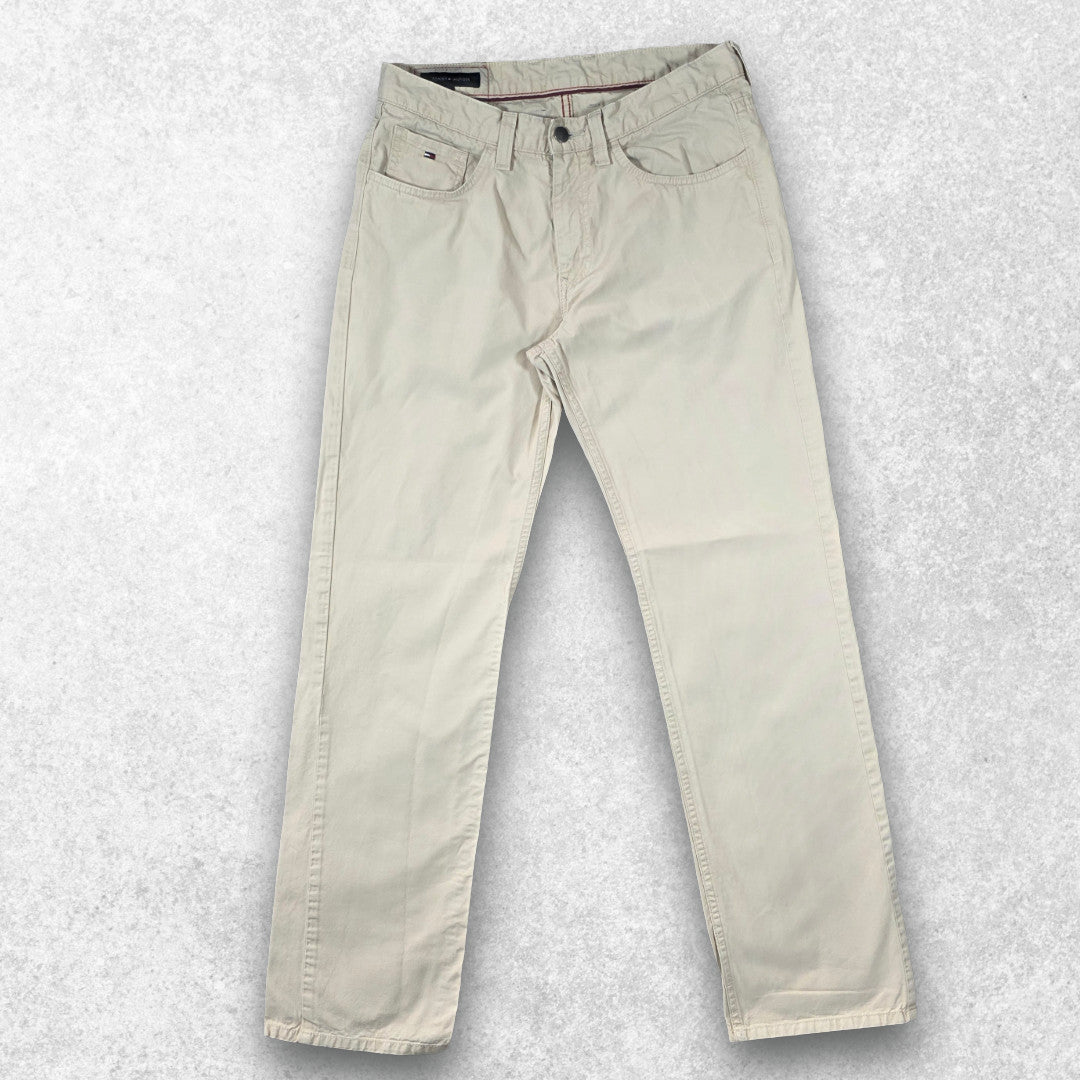 Tommy Hilfiger Madison Straight Chinos W32 L31 (W32 L32) Beige Men’s Cotton