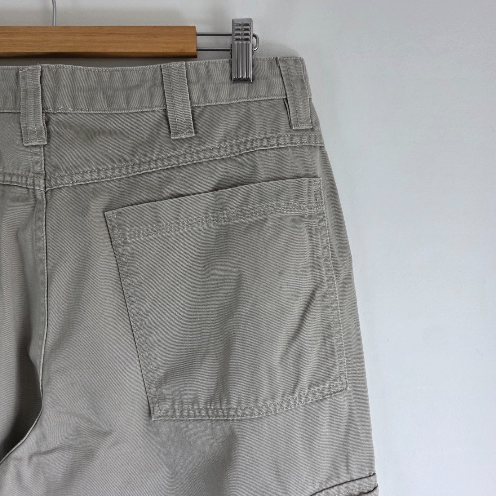 Wrangler Cargo Combat Utility Trousers Mens W34 L29 Beige Military Workwear Pant