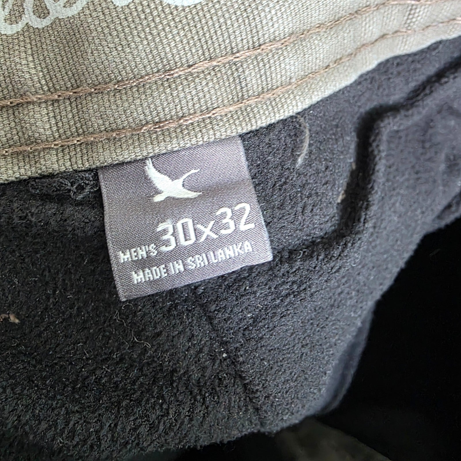 Eddie Bauer Carpenter Pants Mens W30 L32 Grey Fleece Lined Workwear Straight Leg