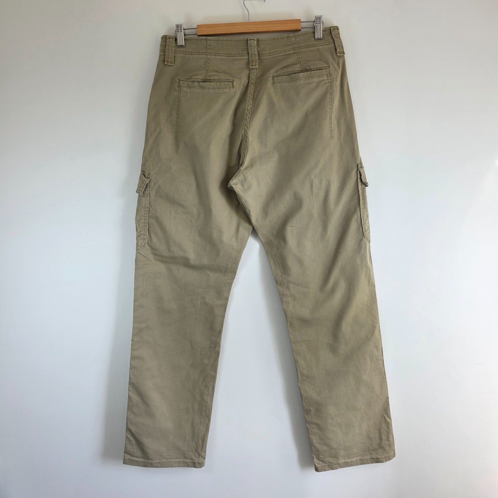 Wrangler Cargo Trousers Mens W32 L32 Beige Relaxed Fit Utility Combat Workwear