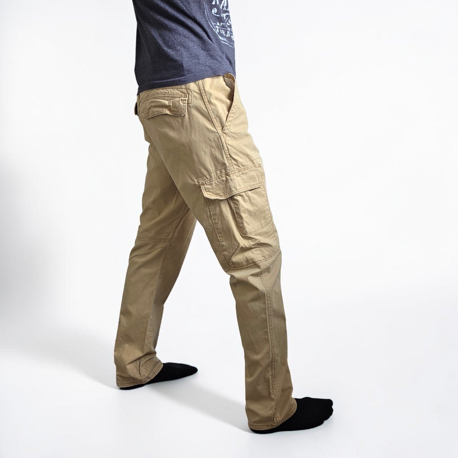 Wrangler Cargo Combat Trousers Mens W36 L32 Beige Regular Taper Military Utility