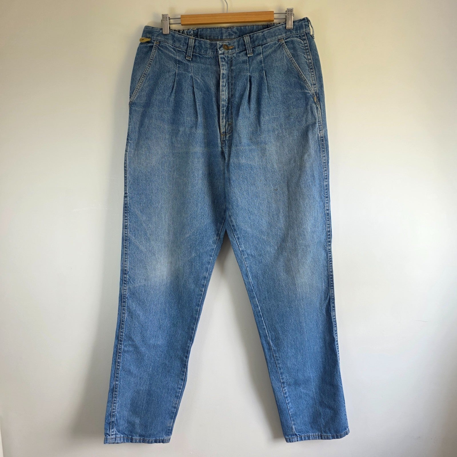 Vintage Wrangler Rugged Wear Carpenter Jeans W35 L35 Relaxed Fit Blue Workwear