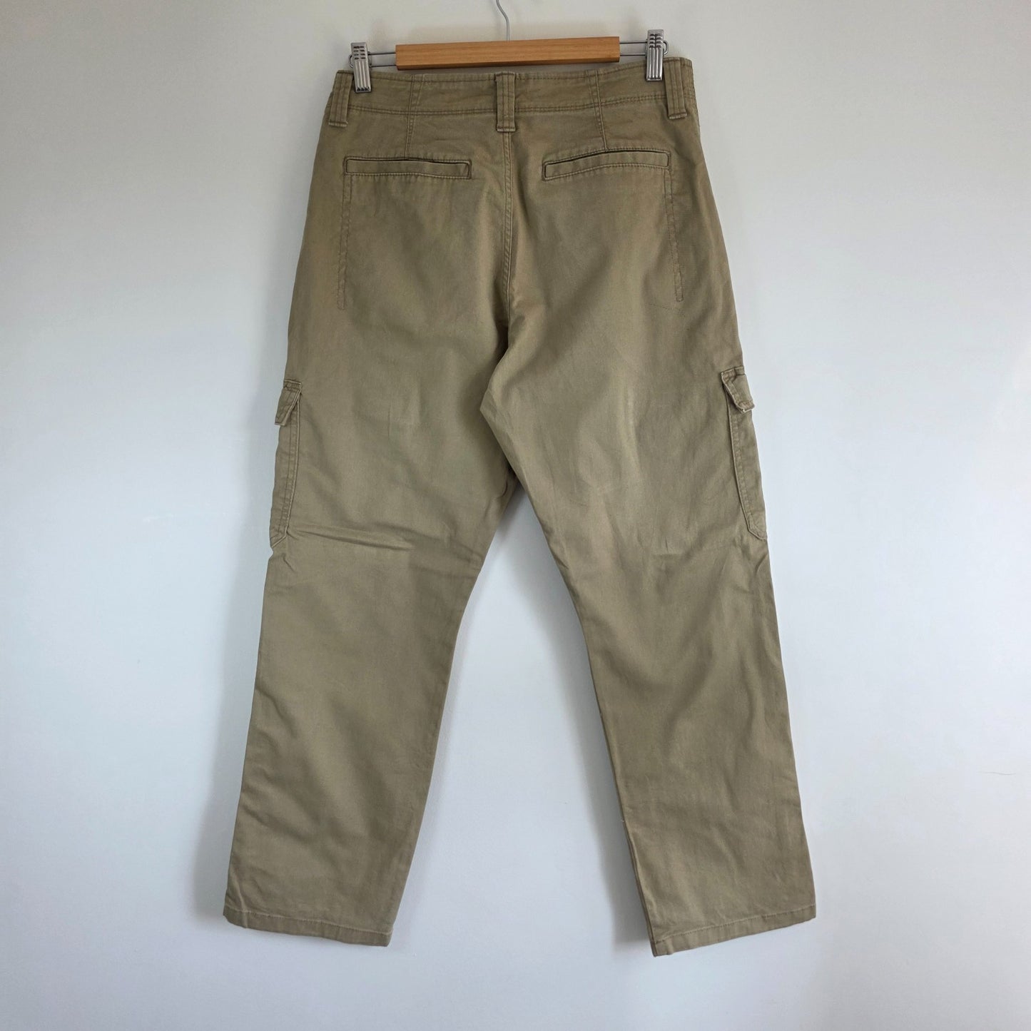 Wrangler Cargo Trousers Mens W30 L30 Beige Relaxed Fit Combat Military Utility