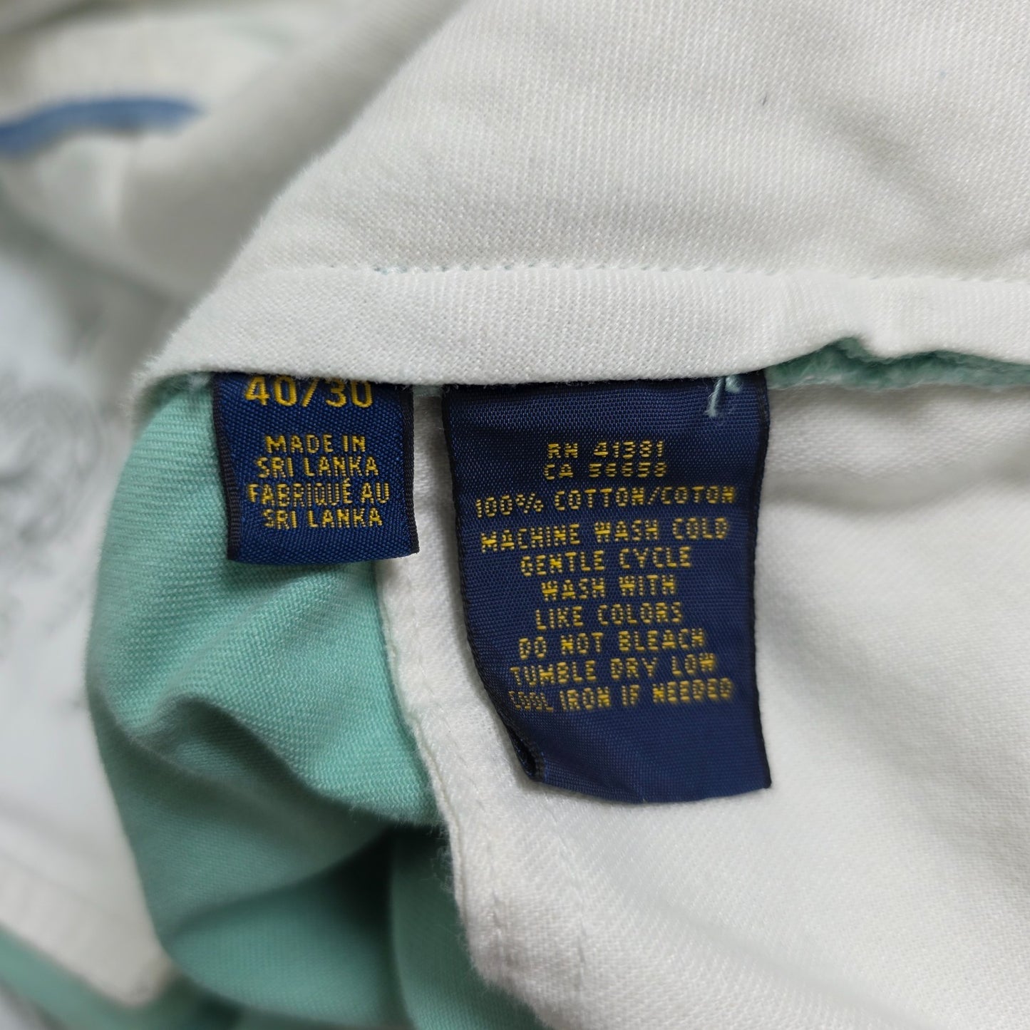Polo Ralph Lauren Bedford Chino W39 L28 Mint Green Preppy