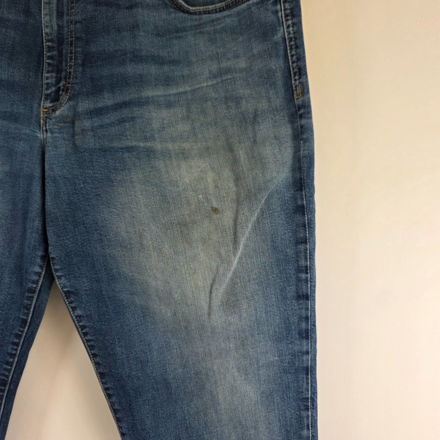 Lee Straight Fit Jeans W42 L29 Blue Denim Regular Fit Workwear Casual Men's L342