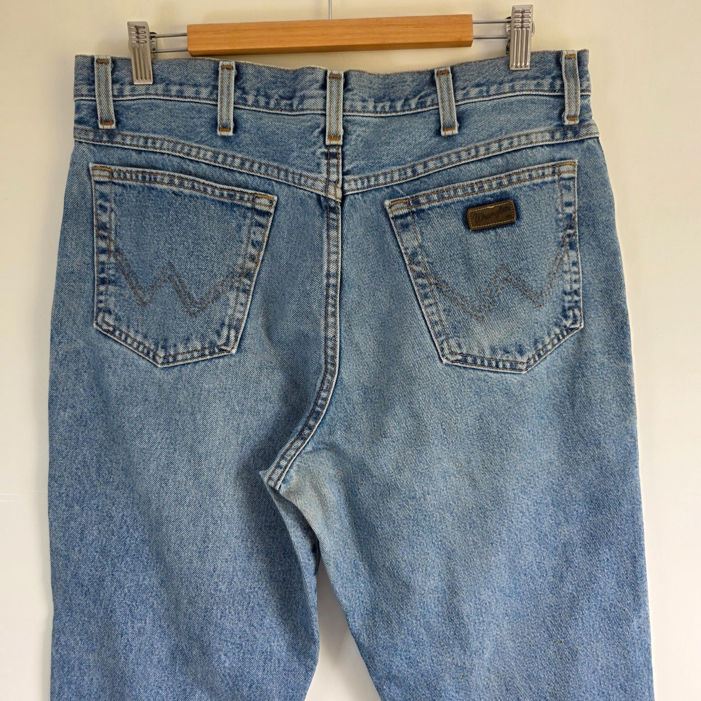 Vintage Wrangler Oregon Jeans W35 L28 Western Workwear Light Wash Denim