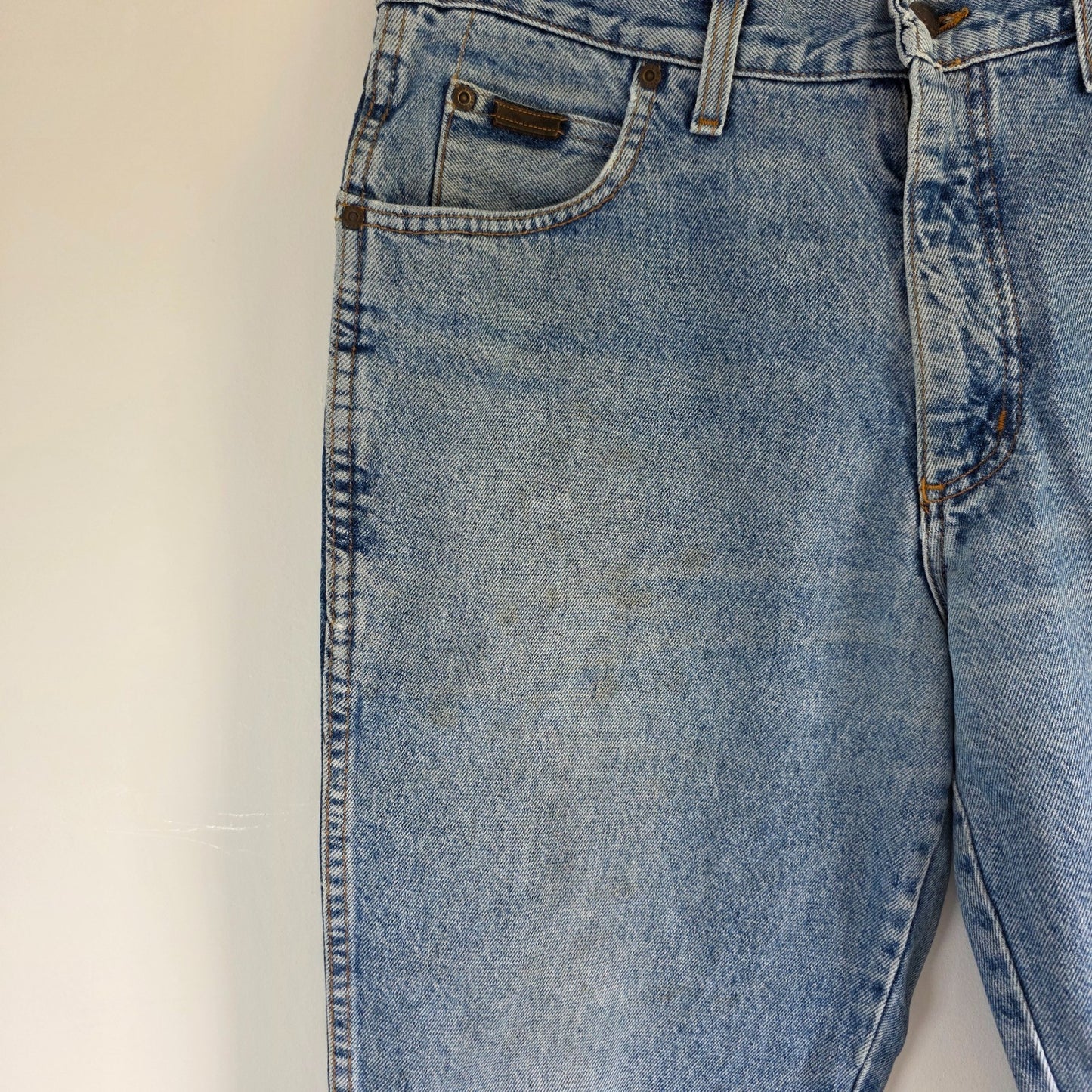 Vintage Wrangler Oregon Jeans W35 L28 Western Workwear Light Wash Denim
