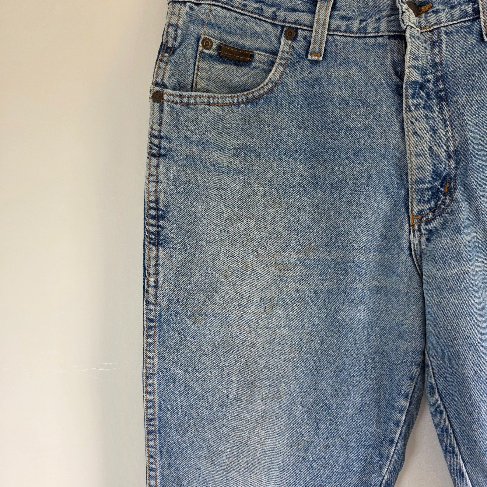 Vintage Wrangler Oregon Jeans W35 L28 Western Workwear Light Wash Denim