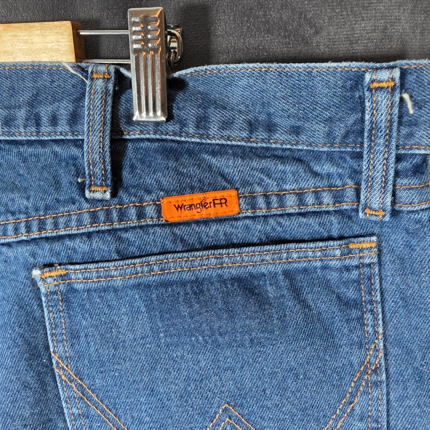 Wrangler FR Flame Resistant Jeans Men’s W44 L32 Black Straight Cotton Denim